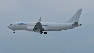 Enter Air Boeing 737  Lądowanie  Landing Katowice Airport EPKT KTW