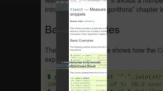 Как измерить время выполнения кода в python #shorts #short