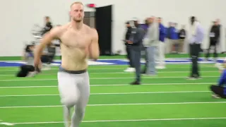 Brenden Bates UK football pro day