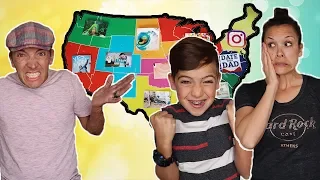 THROWING a DART at a MAP & Doing WHATEVER CHALLENGE!  Kids REVENGE on Parents!