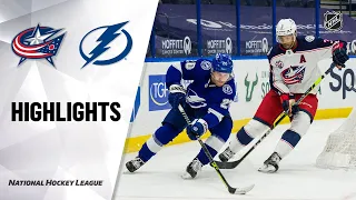 Blue Jackets @ Lightning 4/25/21 | NHL Highlights
