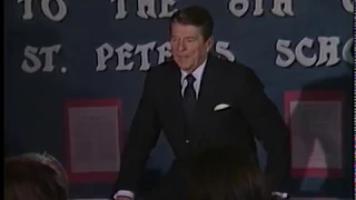 President Reagan's Visit to St. Peter's Catholic School on April 15, 1982