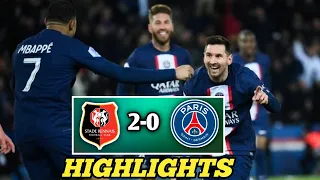 PSG  0-2 Rennes all goals & extended HIGHLIGHTS #highlights #football #messi #psg #mbappe