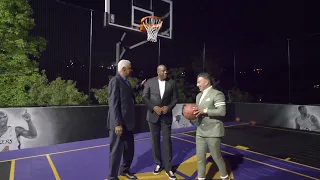 Magic Johnson & Dr. J Play Basketball At The Brentwood Oasis