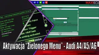 How to turn on the green menu? * hidden menu * (Audi A4 B8, A5 8T, A6 C6)