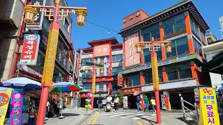 4K Incheon Walking Tour, CHINATOWN | Chinese Cultural Village in Korea, Fairy Tale Village