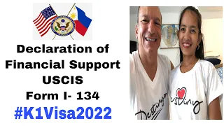 K1 Visa 2022: Declaration of Financial Support | Affidavit of Support for K1 U.S Visa Form I-134