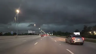 Driving into the storm