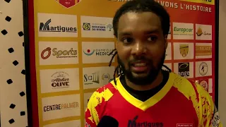 Teddy Aubert après la défaite de Martigues Handball contre Mulhouse