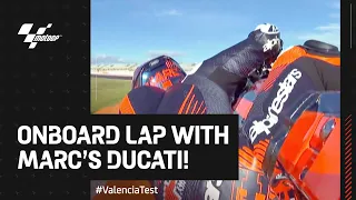 Onboard lap at Valencia with Marc Marquez & his Ducati! 🏍️ | #ValenciaTest