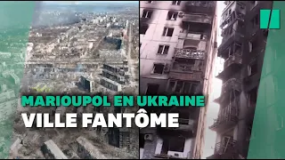 Après un mois de guerre en Ukraine, les images de Marioupol dévastée