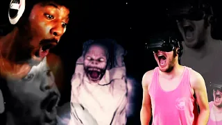 Demons in VR are NOT scary at all... EddieVR | Mans Too Lit (reaction)