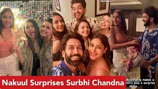 Nakuul Mehta Surprises Surbhi Chandna At Her B'day Party | Ishqbaaz Reunion | Shrenu, Kunal, Mansi