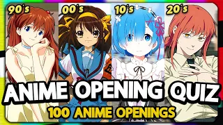 100 ANIME OPENINGS QUIZ (VERY EASY ➜ HARD)