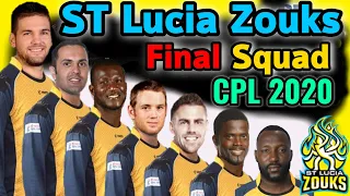 CPL T20 2020 St Lucia Zouks Final squad | St Lucia Zouks full Team squad | St Lucia Zouks Team 2020