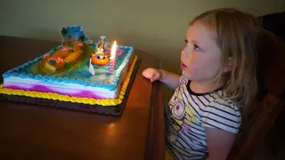 Happy 3rd Birthday Cake Candles with Scarlett