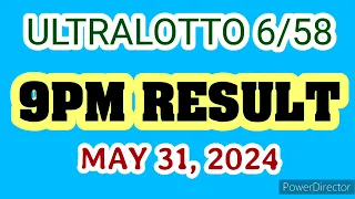 ULTRALOTTO 6/58 RESULT TODAY MAY 31, 2024  9PM DRAW  PCSO ULTRALOTTO 6/58