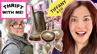 I found Vintage Jewelry & Tiffany Silver worth $1000! Thrift With Me!