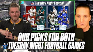 Pat McAfee & AJ Hawk's Predictions For Both Tuesday Night NFL Games