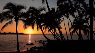 [10 Hours] Sunset at Mahai'ula Beach, Hawaii - Video & Audio [1080HD] SlowTV