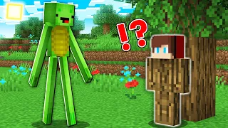 How JJ Became a TREE And Escape From Enderman Mikey ? Hide and Seek ! - Minecraft (Maizen)