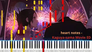 heart notes - Kaguya-sama: Love Is War – The First Kiss That Never Ends ED (Piano Tutorial)