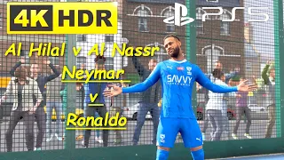 Al Hilal v Al Nassr (Neymar v Ronaldo) 3v3 in London, EA Sports FC 24 Gameplay PS5 UHD 4K 60FPS HDR