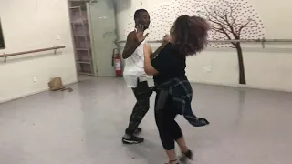 Hudson Alexandre e Bruna Peçanha treinando Lambada Março 2019