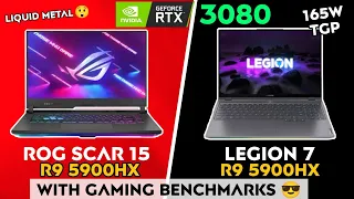 Asus Rog Scar 15 vs Legion 7 2021 R9 5900Hx Rtx 3080 || The Gaming Beasts !! Which Is better?