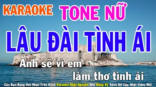 Lâu Đài Tình Ái Karaoke Tone Nữ Nhạc Sống - Phối Mới Dễ Hát - Nhật Nguyễn