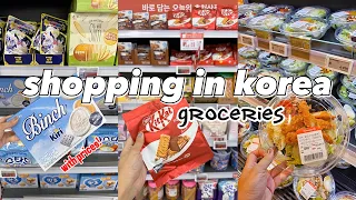 shopping in Korea vlog 🇰🇷 grocery food haul with prices! 🥨 snacks unboxing, fruits & veggies