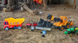 JcB loading coal in mini tractor । mini tractor trolley project video। coal loading @ishawar toys