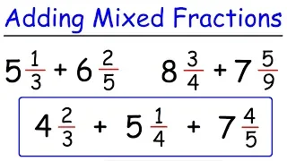 How To Add Mixed Fractions With Unlike Denominators