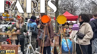 🇫🇷[PARIS 4K]WALK IN PARIS "FLEA MARKET IN PARIS"(4K60 FPS VERSION) 03/FEBRUARY/2024