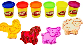 Create and Learn  Farm Animals from Playdoh | Best Preschool Toddler Fun Toy Learning Activity Video