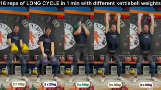 1 Minute Long Cycle With Different Kettlebell Weights
