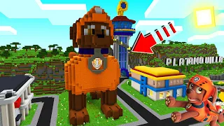 APARECE LA ESTATUA DE ZUMA DE PAW PATROL EN MINECRAFT 💧