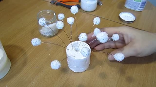 Как сделать снежные ягодки//DIY