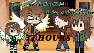henry and dead charlie spend 24 hours with john and robot charlie (gacha club)