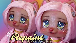 REPAINT ! Pastel Puppy Popstar OOAK Rainbow High VIP Pets Hybrid Custom Doll Tutorial •JackyOhhh