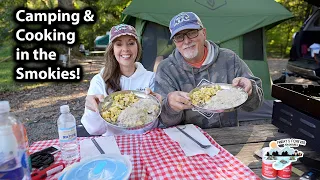 Camping in the Great Smoky Mountains - Cooking on the Blackstone!