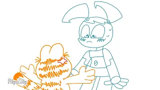 Garfield & Jenny At Dairy Queen (Nickelodeon All-Stars Brawl)