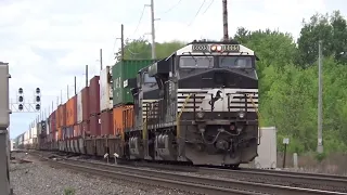 AMAZING action in Millbury, OH on National Train Day with NS 4005 and Geometry