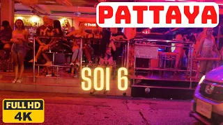 [4K] Pattaya Soi 6 Night Scenes, Beach Road | October 2022