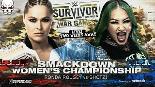 WWE Survivor Series WAR GAMES Ronda Rousey vs Shotzi OFFICIAL Match Card HD