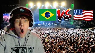 AMERICAN REACTS TO BRAZILIAN FANS VS GRINGOS!