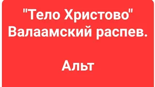 "Тело Христово". "Аллилуия". Валаамский распев. Альт.