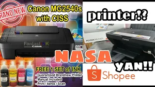 Canon MG2540/45s 3in1 Printer with CISS Unboxing