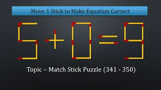 Can you move only 1 matchstick to fix the equation?