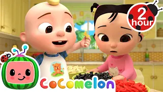 JJ and Cece's Pasta Making! | CoComelon | Nursery Rhymes for Kids | Moonbug Kids Express Yourself!